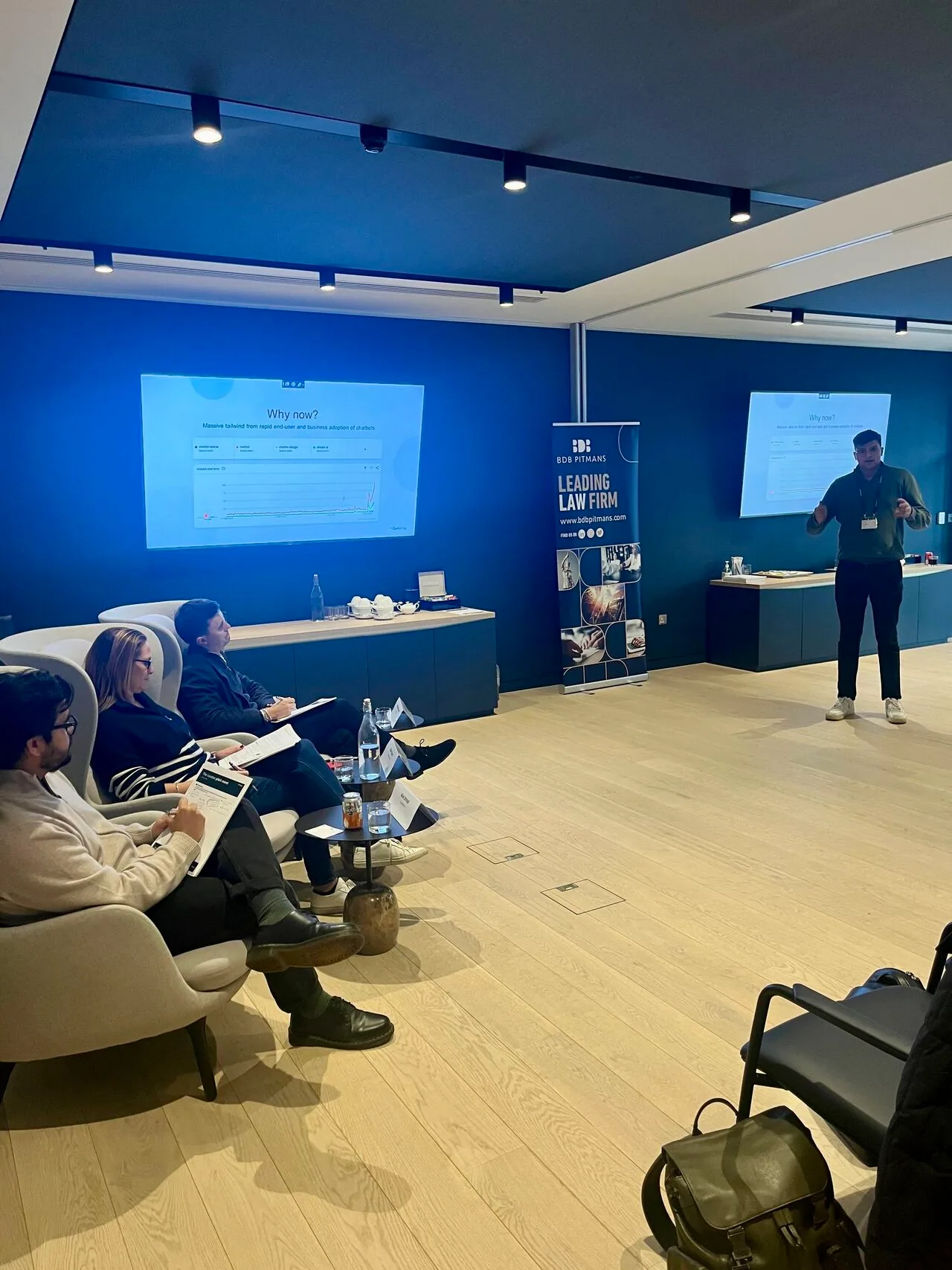 Sachin Shah presenting at the Canute UK Accelerator programme in London, 2024