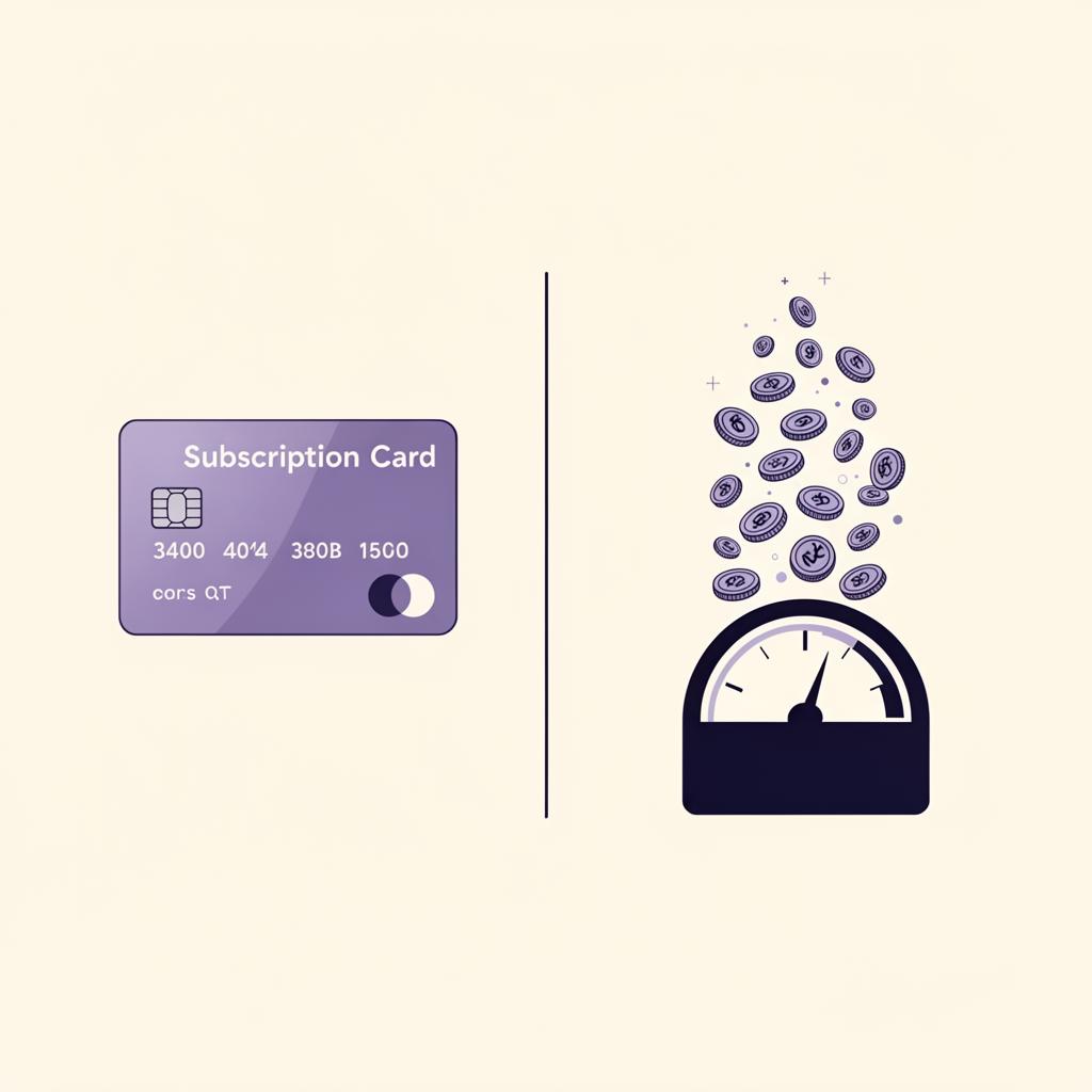 Editorial illustration contrasting a per-resolution invoice with a transparent token meter