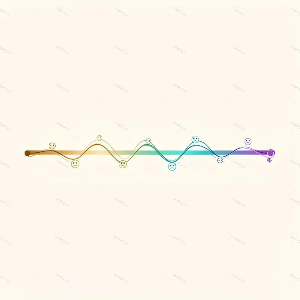 Emotion analysis visualization with sentiment indicators