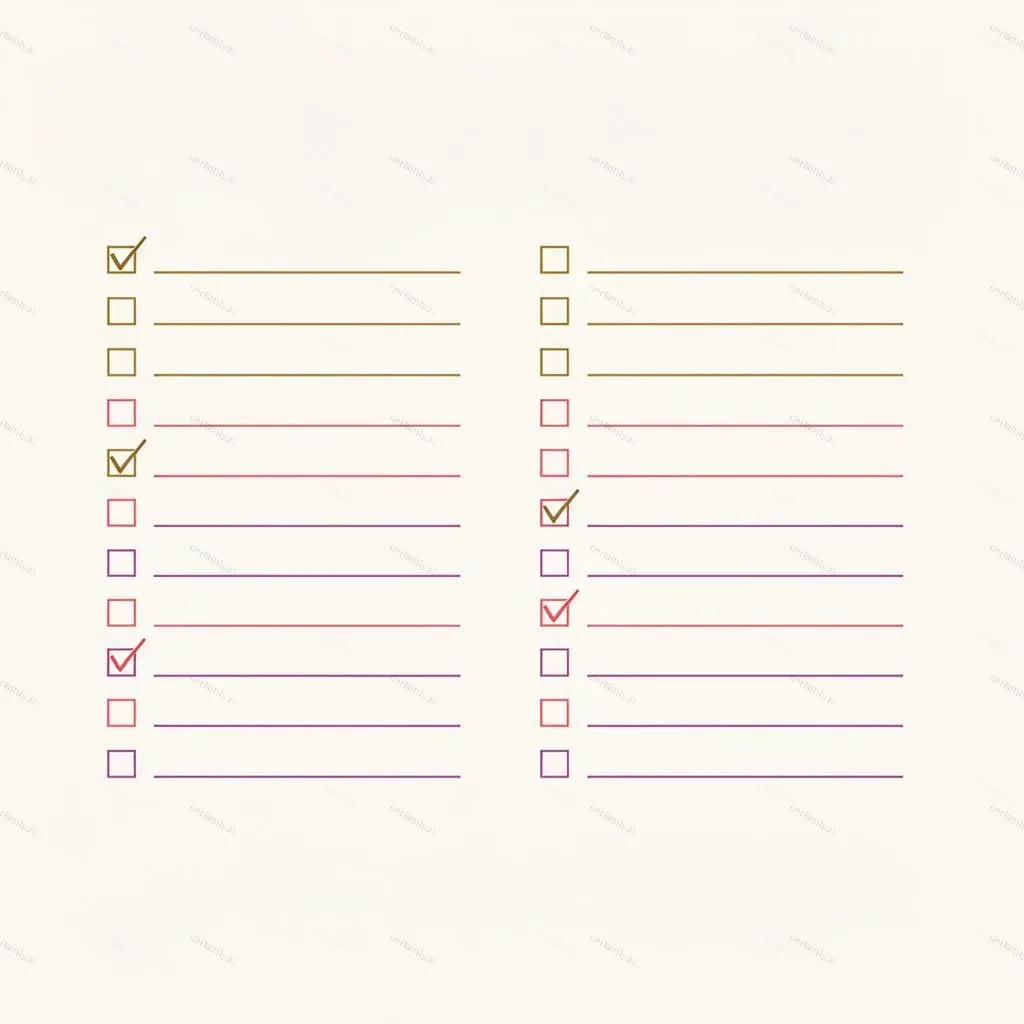 Checklist with automation priority tiers highlighted
